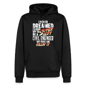 Super Sexy Bauingenieur Bauingenieurwesen Geschenk - Männer Premium Bio Hoodie - Schwarz - Vorne - Nico (187cm)