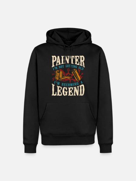 Peintre en bâtiment Peintre décorateur Peintre - Sweat à capuche Premium bio Homme - noir