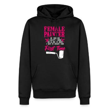 House Painter Decorator Girl - Men’s Premium Organic Hoodie - black - Front - Nico (187cm)