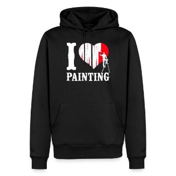House Painter Decorator Heart I - Männer Premium Bio Hoodie - Schwarz - Vorne - Nico (187cm)