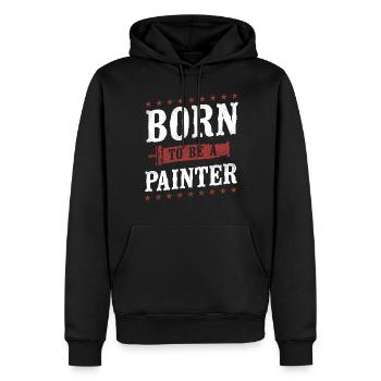 House Painter Decorator Born To Be - Männer Premium Bio Hoodie - Schwarz - Vorne - Nico (187cm)