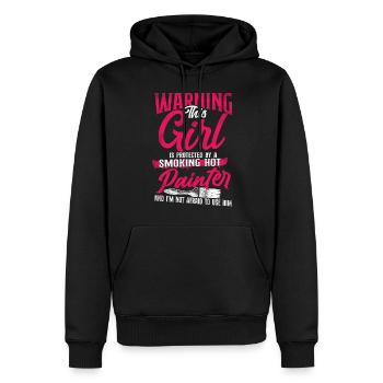 House Painter Decorator Girlfriend - Men’s Premium Organic Hoodie - black - Front - Nico (187cm)