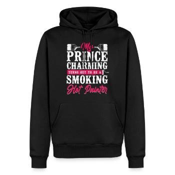 House Painter Decorator Girlfriend - Men’s Premium Organic Hoodie - black - Front - Nico (187cm)