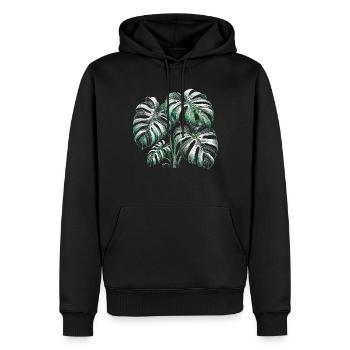 Variegated Monstera - Männer Premium Bio Hoodie - Schwarz - Vorne - Nico (187cm)