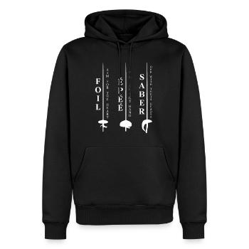 Foil Epee Saber Fechten - Männer Premium Bio Hoodie - Schwarz - Vorne - Nico (187cm)