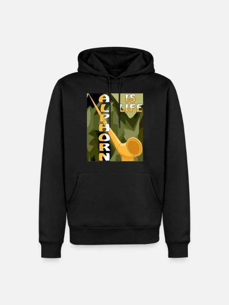 ALPHORN IS LIFE - Men’s Premium Organic Hoodie - black