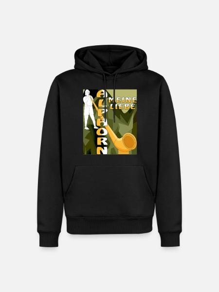 ALPHORN MY LOVE - Men’s Premium Organic Hoodie - black