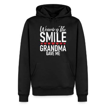 Cadeaux de petite-fille - Sweat à capuche Premium bio Homme - noir - Devant - Nico (187cm)