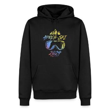 Apres Ski Spruch 2024 Bunt - Männer Premium Bio Hoodie - Schwarz - Vorne - Nico (187cm)
