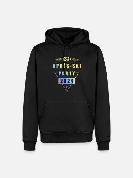 Après-ski 2024 Party Team Bunt - Sweat à capuche Premium bio Homme - noir