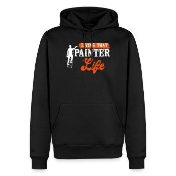 House Painter Decorator Living - Männer Premium Bio Hoodie - Schwarz - Vorne - Nico (187cm)