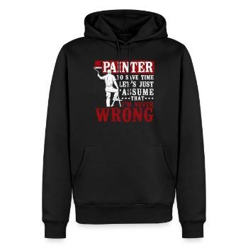 House Painter Decorator I'm A - Männer Premium Bio Hoodie - Schwarz - Vorne - Nico (187cm)