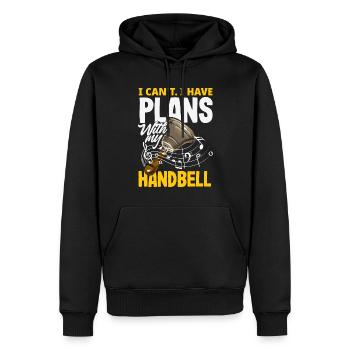 Choral Musical Instrument Hand Bell - Men’s Premium Organic Hoodie - black - Front - Nico (187cm)