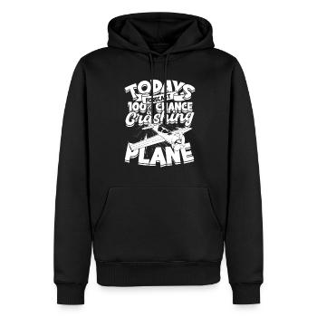 Model Airplane Model Airplane Crashing My Plane - Men’s Premium Organic Hoodie - black - Front - Nico (187cm)