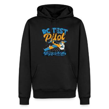 Pilote d’essai RC Si je m’esquive, vous devriez aussi - Sweat à capuche Premium bio Homme - noir - Devant - Nico (187cm)
