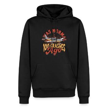 Modellflugzeug Modellflieger I Was Normal - Männer Premium Bio Hoodie - Schwarz - Vorne - Nico (187cm)