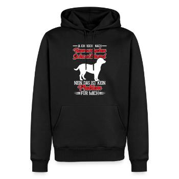 Rieche nach Hannoverscher Schweißhund - Männer Premium Bio Hoodie - Schwarz - Vorne - Nico (187cm)