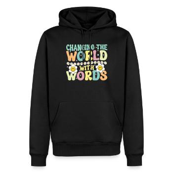 Groovy Speech Language Pathologist SLP - Männer Premium Bio Hoodie - Schwarz - Vorne - Nico (187cm)