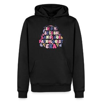 Groovy Speech Language Pathologist SLP - Männer Premium Bio Hoodie - Schwarz - Vorne - Nico (187cm)