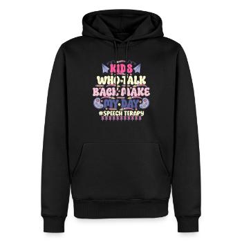 Groovy Speech Language Pathologist SLP - Männer Premium Bio Hoodie - Schwarz - Vorne - Nico (187cm)
