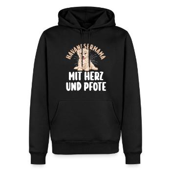 Hund Havaneser - Männer Premium Bio Hoodie - Schwarz - Vorne - Nico (187cm)