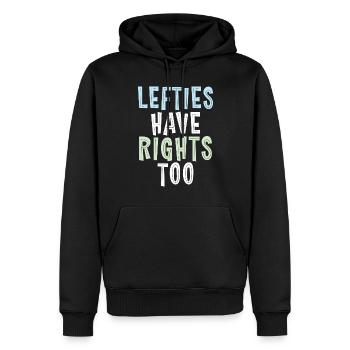 Left Handers Gifts - Männer Premium Bio Hoodie - Schwarz - Vorne - Nico (187cm)