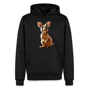 Känguru Australien Wilde Beuteltiere Süße Kängurus - Männer Premium Bio Hoodie - Schwarz - Vorne - Nico (187cm)