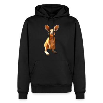 Känguru Australien Wilde Beuteltiere Süße Kängurus - Männer Premium Bio Hoodie - Schwarz - Vorne - Nico (187cm)
