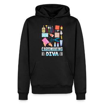 Papierbasteln Cardmaker Handmade Crafter Karte - Männer Premium Bio Hoodie - Schwarz - Vorne - Nico (187cm)