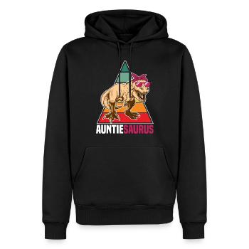 Tanteaurus T Rex dinosaure tante famille Saurus - Sweat à capuche Premium bio Homme - noir - Devant - Nico (187cm)