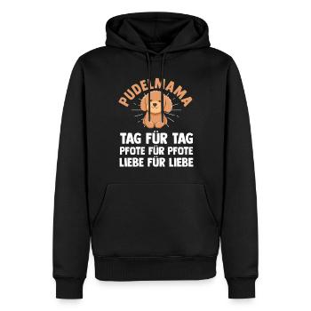 Chien Maman Caniche Maman Maman Mère Caniche - Sweat à capuche Premium bio Homme - noir - Devant - Nico (187cm)