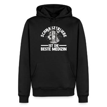 Hund Schnauzer Riesenschnauzer - Männer Premium Bio Hoodie - Schwarz - Vorne - Nico (187cm)