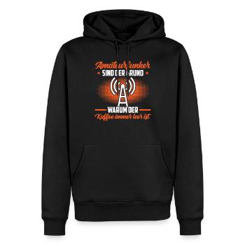 Amateurfunker sind der Grund Funkamateur - Männer Premium Bio Hoodie - Schwarz - Vorne - Nico (187cm)