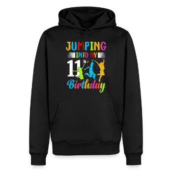 Trampoline Lover 8e anniversaire Party Jumping - Sweat à capuche Premium bio Homme - noir - Devant - Nico (187cm)