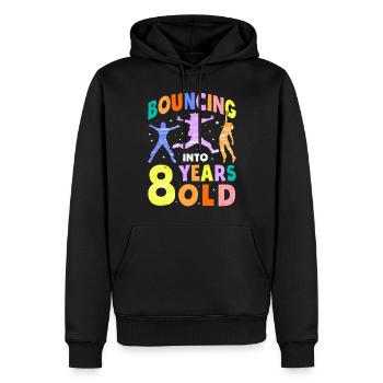 Trampoline Lover 8e anniversaire Party Jumping - Sweat à capuche Premium bio Homme - noir - Devant - Nico (187cm)