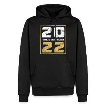 THE BEST YEAR 2022 - Männer Premium Bio Hoodie - Schwarz - Vorne - Nico (187cm)