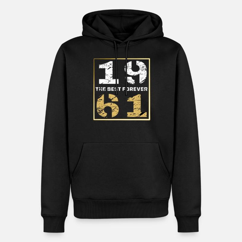 THE BEST FOREVER 1961 - Männer Premium Bio Hoodie - Schwarz