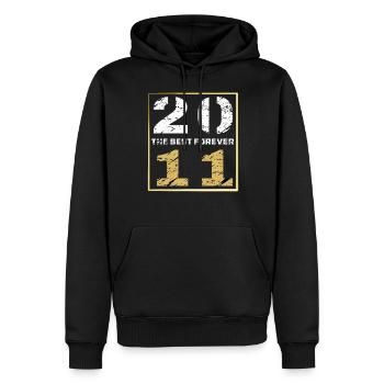 LE MEILLEUR POUR TOUJOURS 2011 - Sweat à capuche Premium bio Homme - noir - Devant - Nico (187cm)