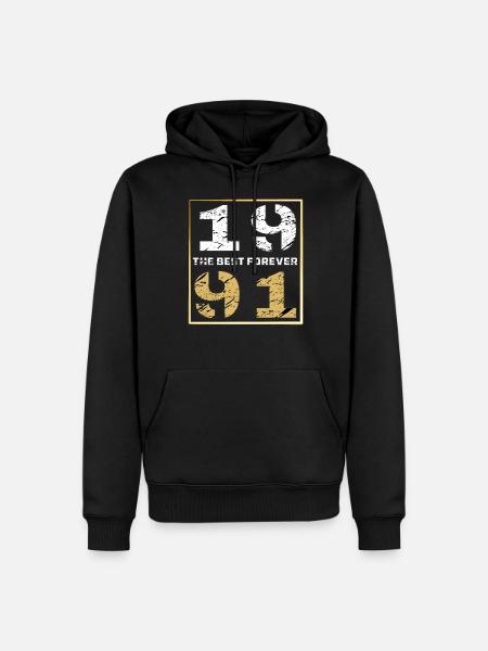 THE BEST FOREVER 1991 - Men’s Premium Organic Hoodie - black