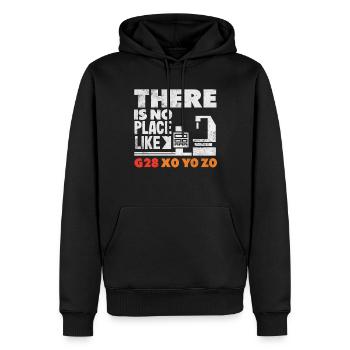 Machiniste CNC drôle - Sweat à capuche Premium bio Homme - noir - Devant - Nico (187cm)