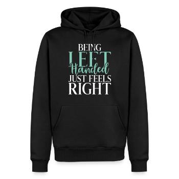 Left Handers Gifts - Männer Premium Bio Hoodie - Schwarz - Vorne - Nico (187cm)