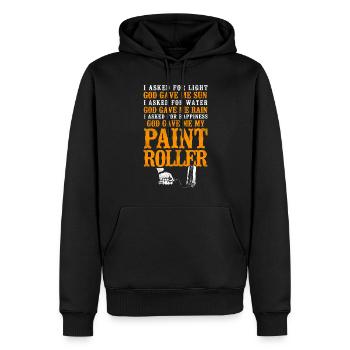 Peintre en bâtiment décorateur à qui j'ai demandé - Sweat à capuche Premium bio Homme - noir - Devant - Nico (187cm)