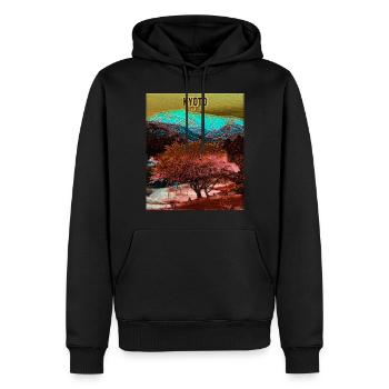 Kyoto, Japon - Sweat à capuche Premium bio Homme - noir - Devant - Nico (187cm)