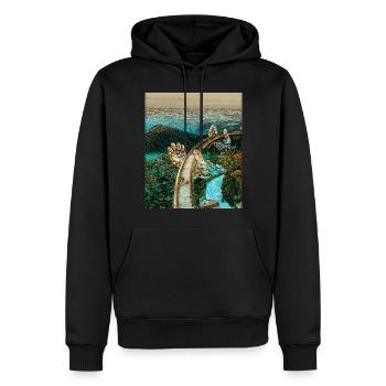 Golden Bridge, Da Nang, Vietnam - Sweat à capuche Premium bio Homme - noir - Devant - Nico (187cm)
