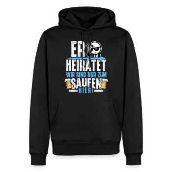 JGA Männer T-Shirt Junggesellenabschied - Männer Premium Bio Hoodie - Schwarz - Vorne - Nico (187cm)