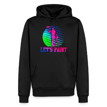 House Painter Decorator Retro 80s - Men’s Premium Organic Hoodie - black - Front - Nico (187cm)