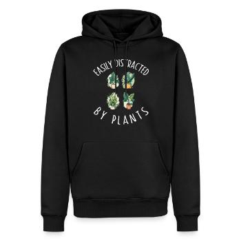 Facilement distrait par les plantes Garten Pflanzen - Sweat à capuche Premium bio Homme - noir - Devant - Nico (187cm)