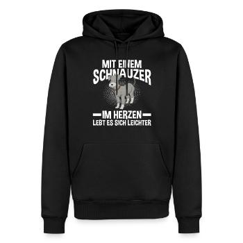Riesenschnauzer Hund Schnauzer - Männer Premium Bio Hoodie - Schwarz - Vorne - Nico (187cm)