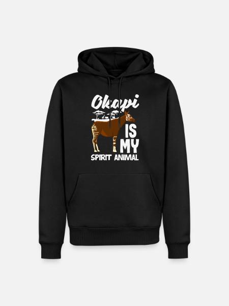 Lustiger Tierpfleger Okapi-liebhaber - Männer Premium Bio Hoodie - Schwarz