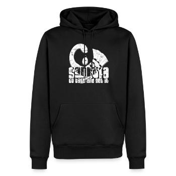Sankofa Go Back And Get It - Men’s Premium Organic Hoodie - black - Front - Nico (187cm)